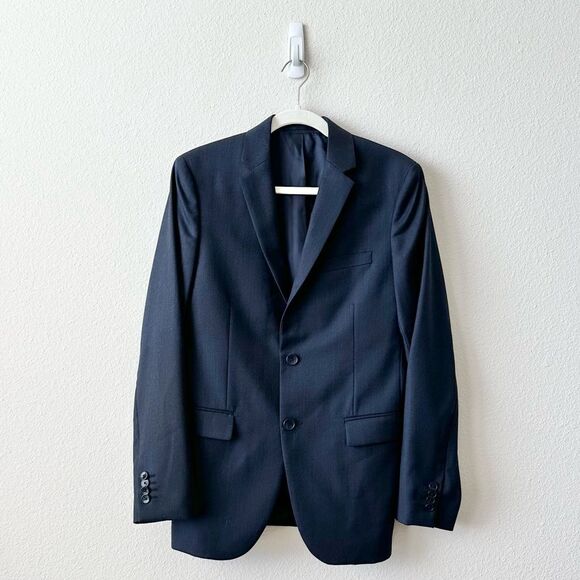 Theory Xylo NP Ostro Wool Blazer Jacket in Navy Blue Size 36R - Picture 3 of 10
